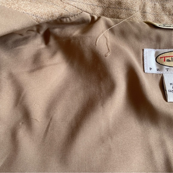 Talbots Wool Blazer Suit Jacket - Camel Pinstripe - Picture 11 of 12
